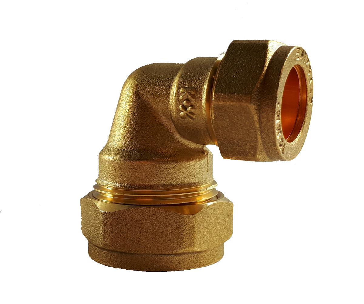 Brass Compression Reducing Elbow - 22mm x 15mm